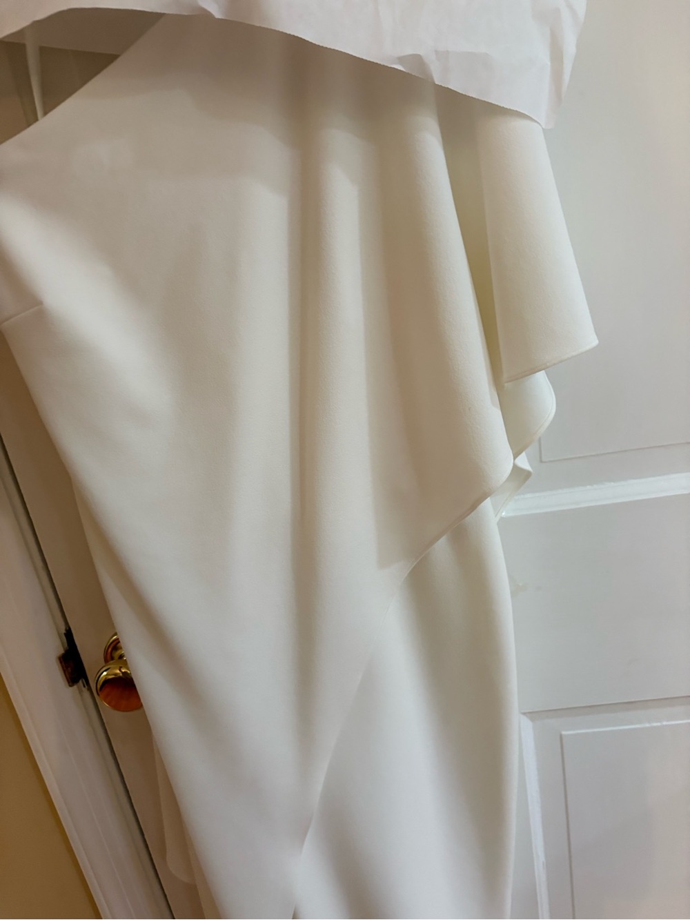 Ralph Lauren White One-Shoulder Draped Evening jumpsuit  - Elegant new - Picture 3 of 6